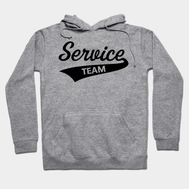 Service Team (Workwear / Black) Hoodie by MrFaulbaum